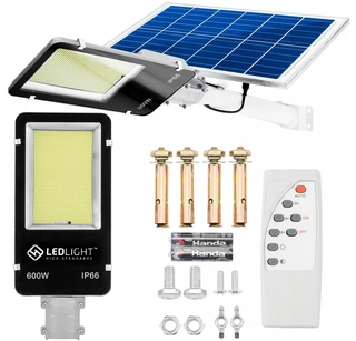 Uličná lampa - Pouličné svietidlo 1000 W 155000 lm na solárne napájanie